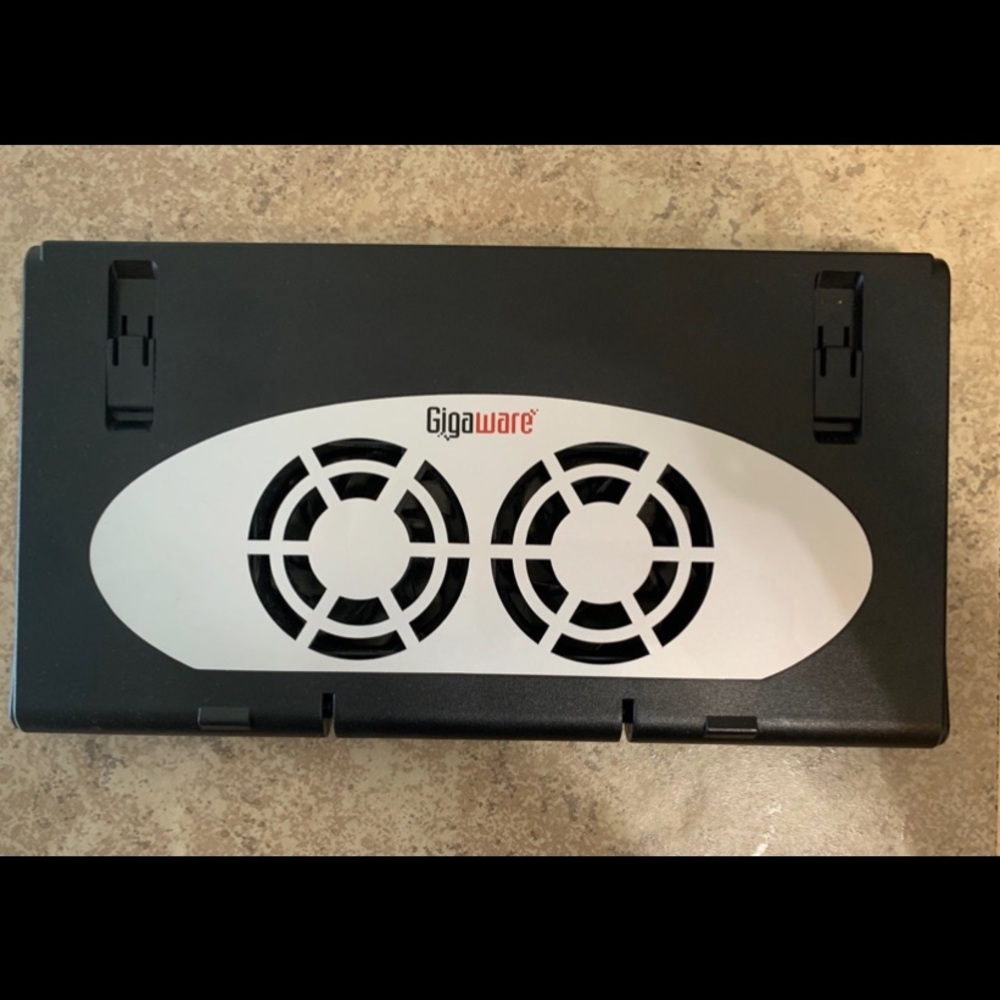 Gigaware Foldable Notebook Cooling Pad with Dual Fans for PC or Mac